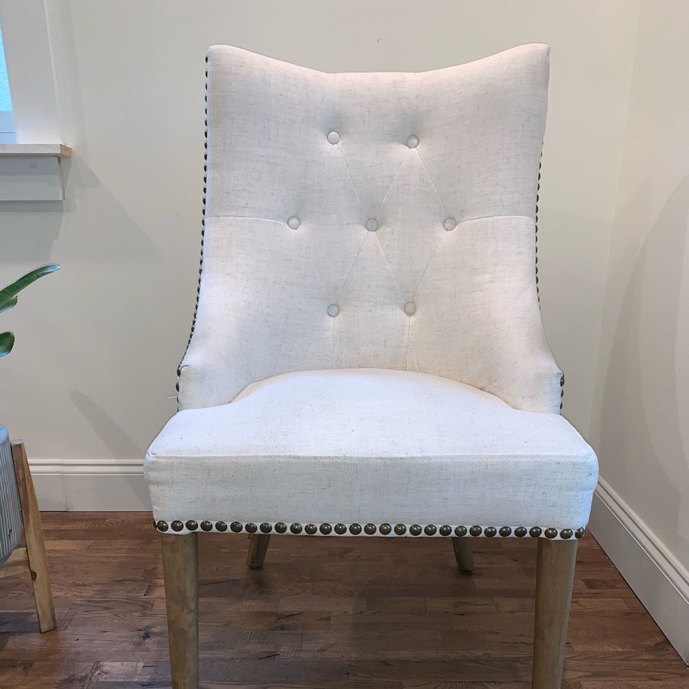 Tufted upholster dining chairs set of 2